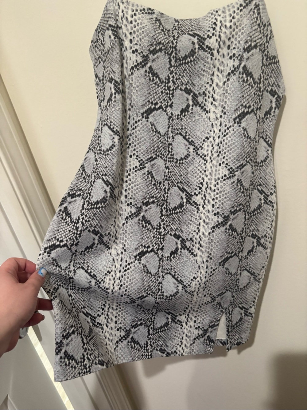 Snake Print Dress with Thin Straps - Picture 2 of 7